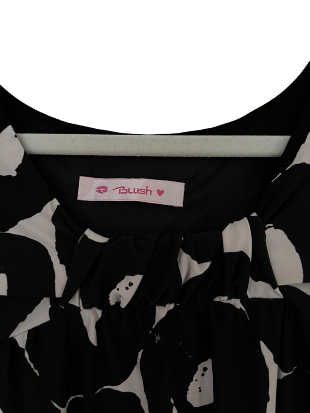Blush Black & White Sleeveless Circle-Print Women’s Mini Dress - Picture 3 of 4